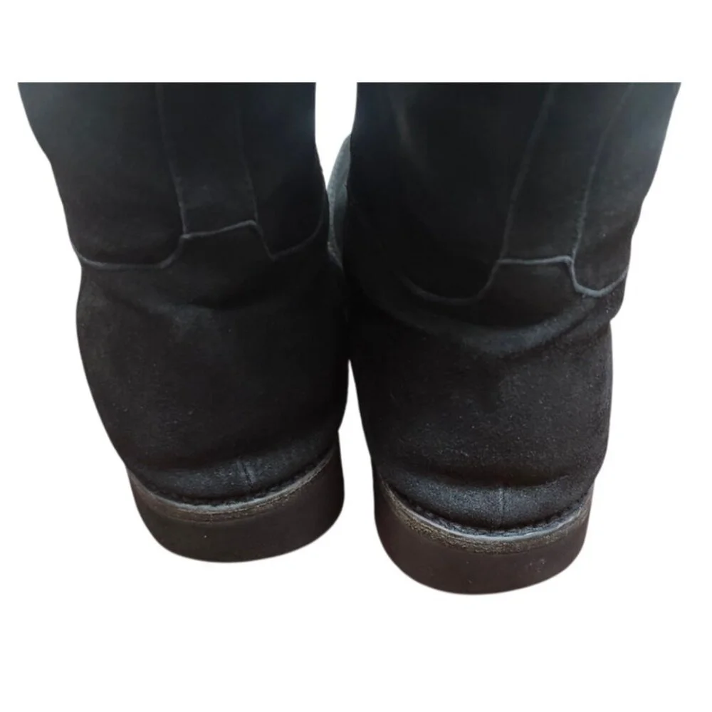 Gravati Black Suede Knee High Boots Vibram Gumlite Sole Classic Riding Style 9M